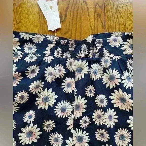 Belle Poque Womens Floral Navy Blue Summer Shorts Sexy Legs Zipper Button XXL - Picture 4 of 14